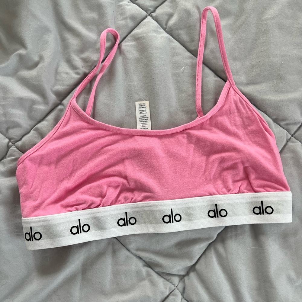 Alo yoga Icon Cami Bra- Candy Pink